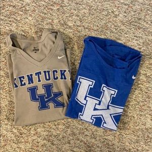 2 University of Kentucky t-shirts, women’s XL